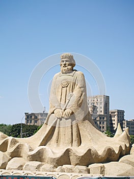 Sand sculpture king