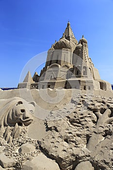 Sand sculpture of kremlin palace
