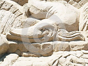 Sand sculpture pike