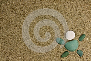 Sand and sea stones