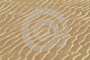 Sand shapes in a beach