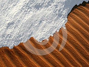 Sand and snow - the wonders of a desert in Egypt