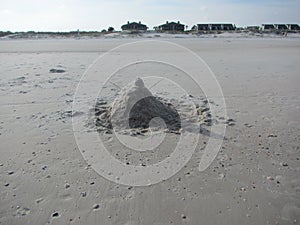Sand snowman, St. Augustine Beach Florida