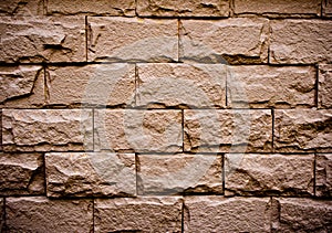 Sand stone bricks on wall