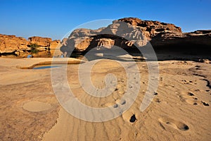 Sand and stone desert