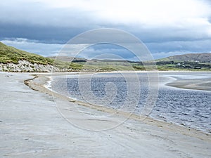 Sand storm at Dooey beach by Lettermacaward in County Donegal - Ireland