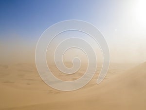 Sand Storm, Hongor Sand Dunes, Gobi Desert, Mongolia