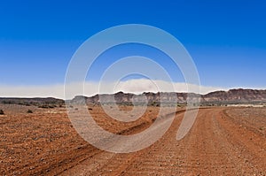 Sand storm in the outback