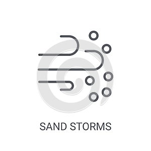 Sand storms icon. Trendy Sand storms logo concept on white backg