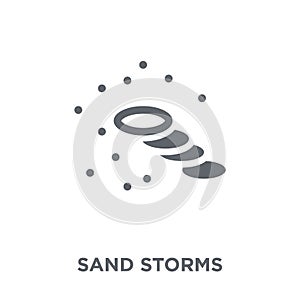 Sand storms icon from Weather collection.