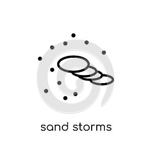 Sand storms icon from Weather collection.