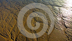 Sand structure pattern at beach on canary islands