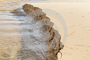 Sand structure while scouring by water