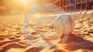 Sand and sun-kissed shades evoke the fun and camaraderie of beach volleyball