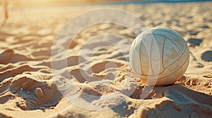 Sand and sun-kissed shades evoke the fun and camaraderie of beach volleyball