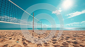 Sand and sun-kissed shades evoke the fun and camaraderie of beach volleyball