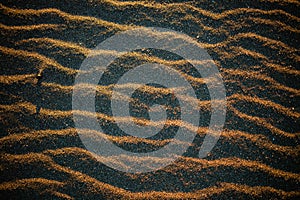 Sand and sunrise with interesting textures and patterns