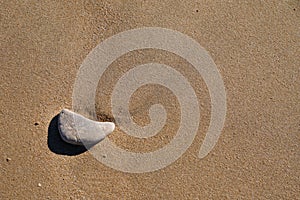 Sand texture background with stone rock on sandy pattern wallpaper