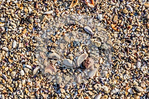 Sand Texture Background. Top View of a Beach or Desert Ground Surface. Close Up Macro