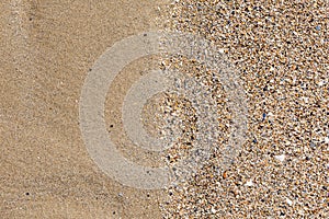 Sand texture on the beach close to the Adriatic sea