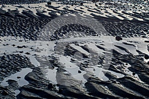Sand texture caused by tide.