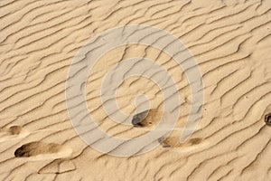 Sand texture.Dented wave of the blow