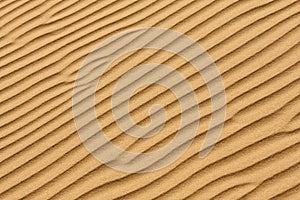 Sand texture.Dented wave of the blow of the wind.