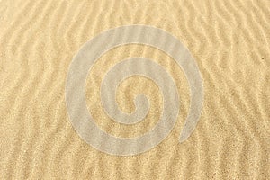 Sand texture Dented wave of the blow of the wind.