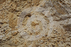 Sand texture from pile with grit and small stones