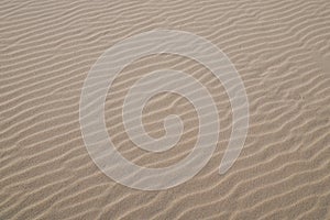 Sand texture wind wave water on sandy sea beach background natural