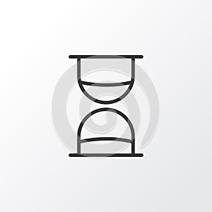 Sand Timer Icon Symbol. Premium Quality Hourglass Element In Trendy Style.