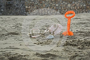 sand tool toy play ground orange color