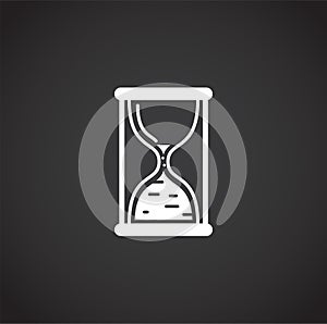 Sand watch related icon on background for graphic and web design. Creative illustration concept symbol for web or mobile