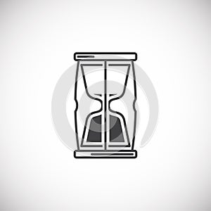 Sand watch related icon on background for graphic and web design. Creative illustration concept symbol for web or mobile