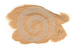 The sand on white background