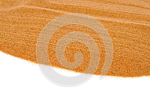 Sand on a white background