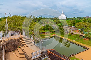 Sanda Hiru Seya stupa viewed from Isurumuniya Rajamaha Viharaya