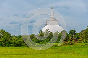 Sanda Hiru Seya stupa viewed from Isurumuniya Rajamaha Viharaya