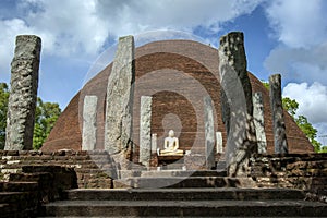 The Sandagiri Stupa at Tissamaharama in Sri Lanka.