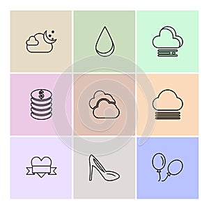 sandal ,balloons , coins , Ecology , eco , icons , weather , en