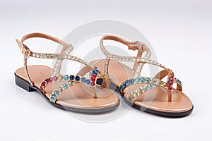 sandal with diamonte gemstone insole, perfect for any occasion