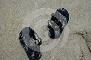 sandals on the beach