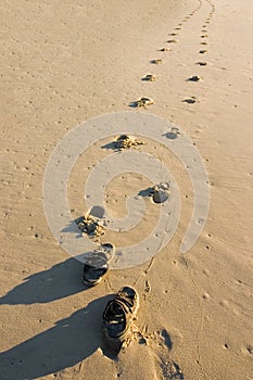 Sandals on the beach photo