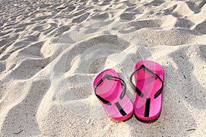 Sandals on the beach