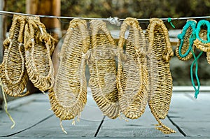 Sandals made by hand photo