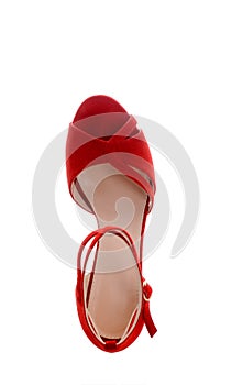 Sandals with unique heels in sequins