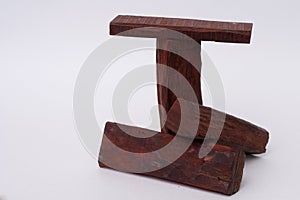 Sandalwood logs on white background