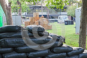 Sandbag bunker. photo