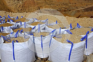 Sandbag white big bag sand sacks quarry