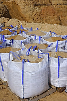 Sandbag white big bag sand sacks quarry